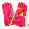 Двойной ладони, желтый спилок АВ/BC Ранг сварочные защитные перчатки с CE
